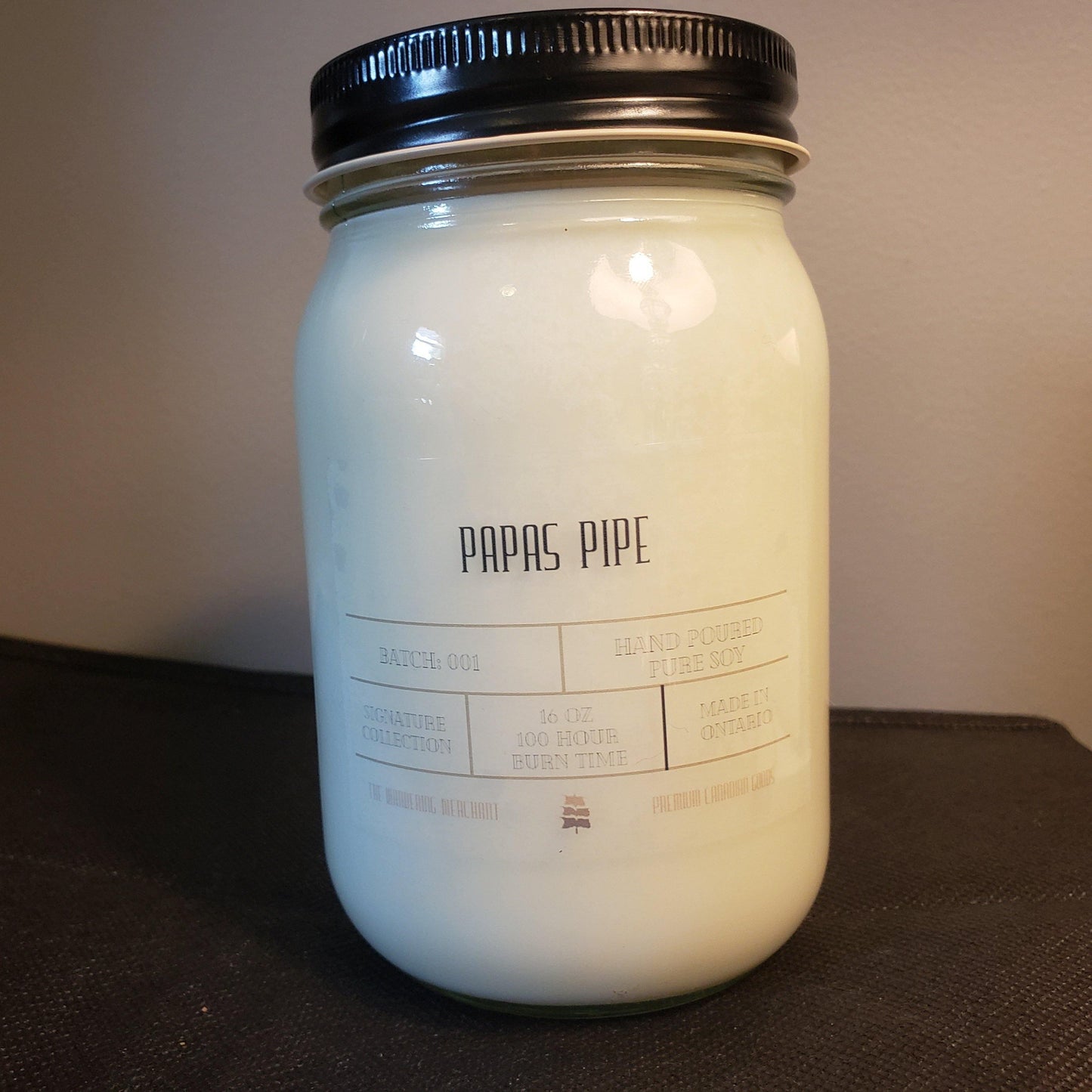Artisan Soy Candle - Papas Pipe | Signature Collection - The Wandering Merchant