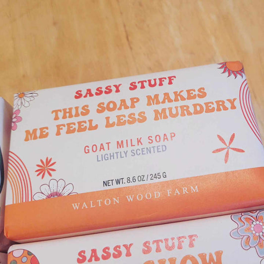 Sassy Soaps - This Soap Makes Me Feel Less Murdery - Fresh Rainfall Scent