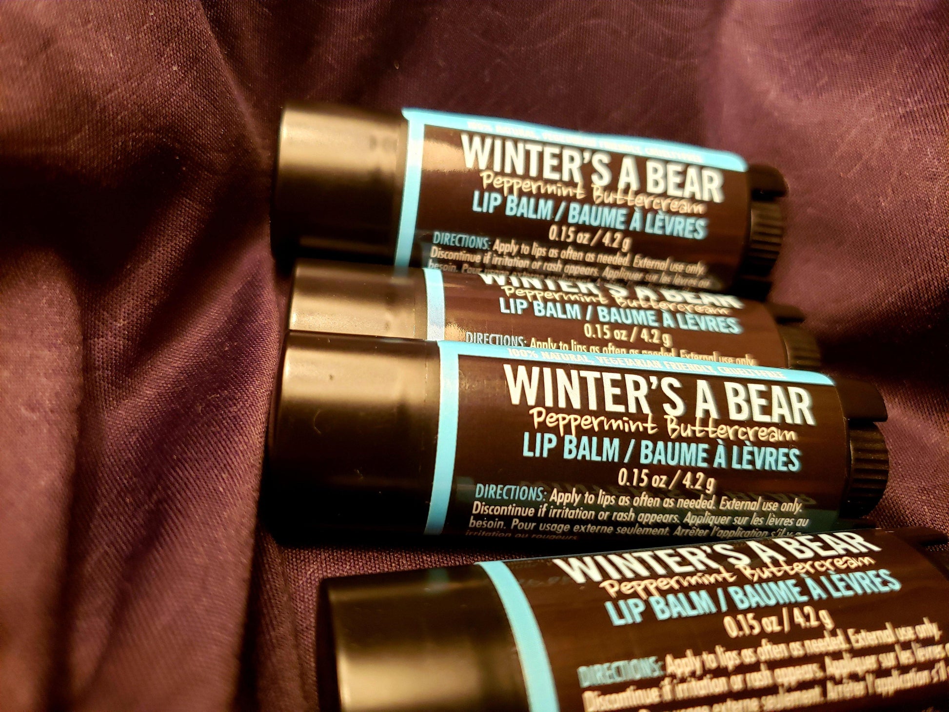 Winter's A Bear Lip Balm - Peppermint Buttercream - The Wandering Merchant