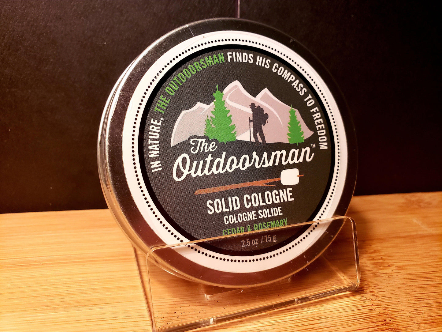 Outdoorsman Natural Solid Cologne - Cedar & Rosemary - The Wandering Merchant