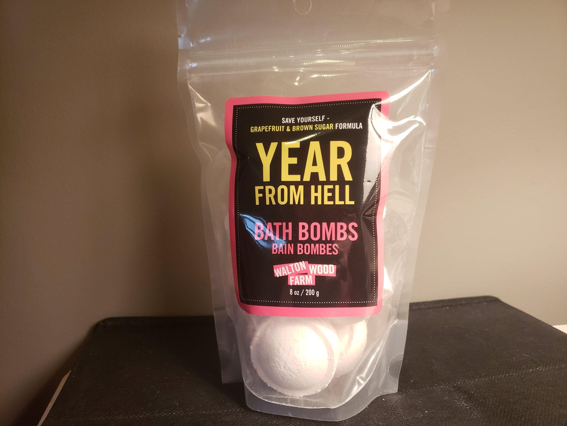 Year From Hell Bath Bombs - Grapefruit & Brown Sugar - The Wandering Merchant