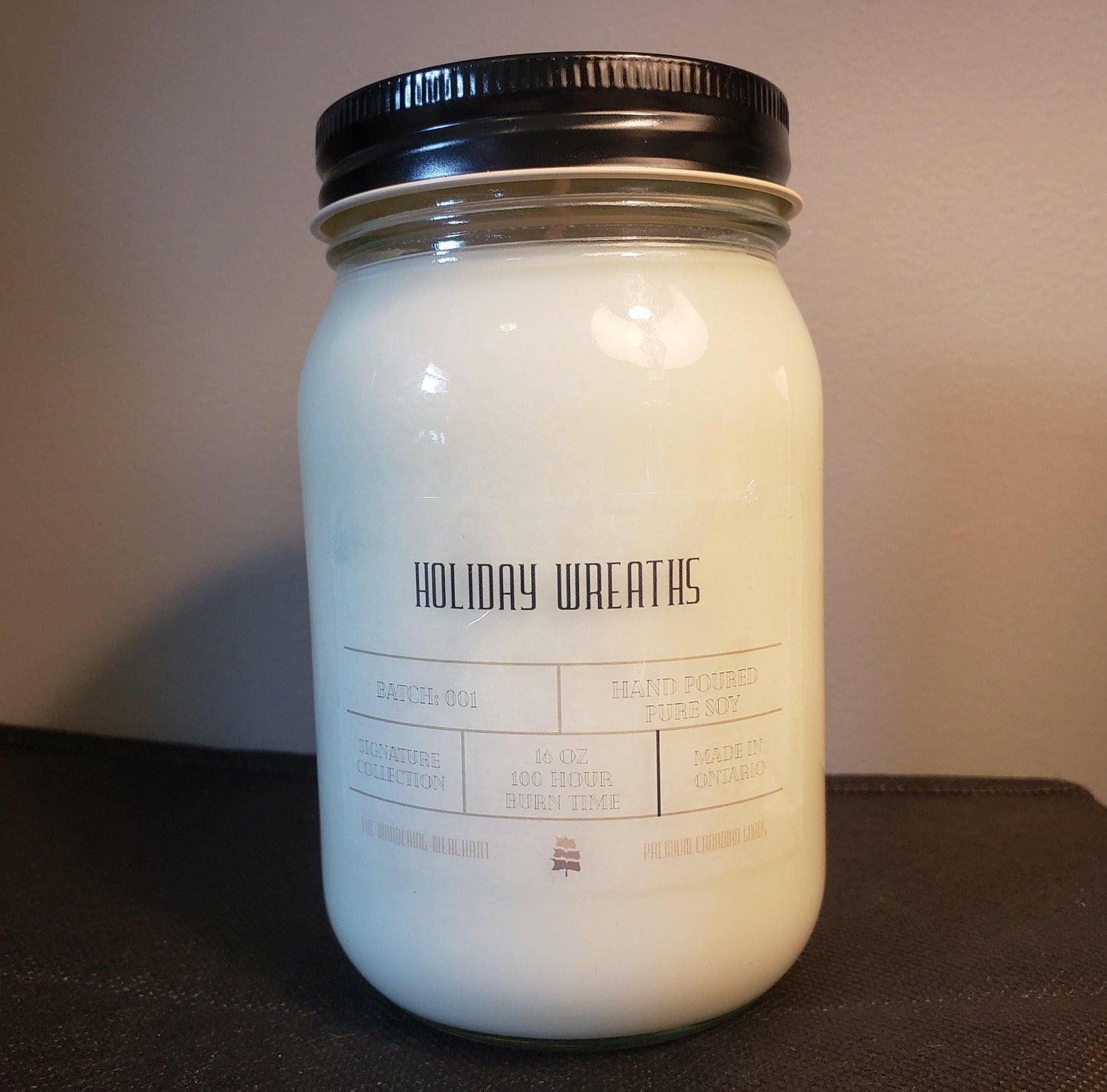 Artisan Soy Candle - Holiday Wreaths | Winter Collection - The Wandering Merchant