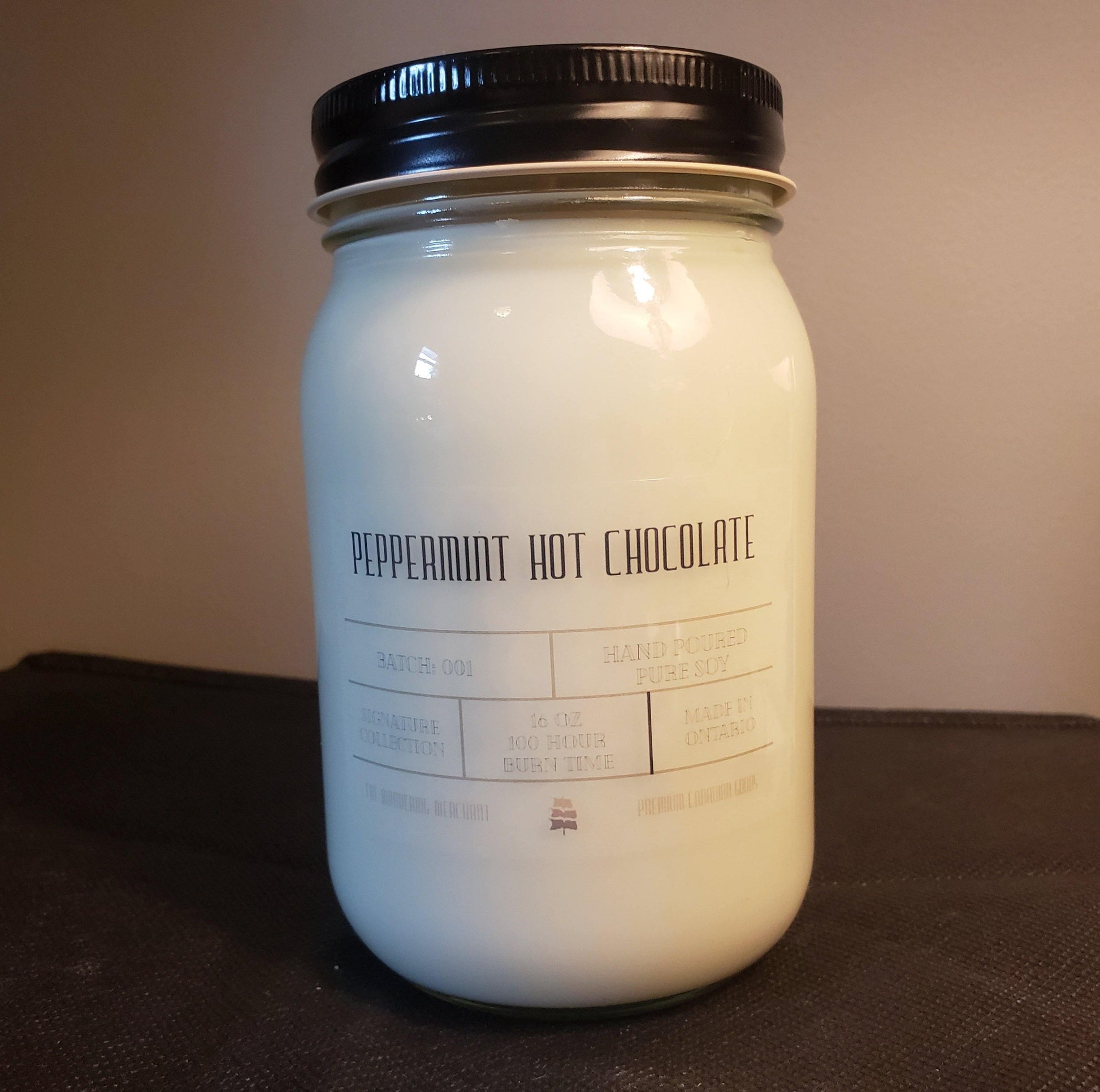 Artisan Soy Candle - Peppermint Hot Chocolate | Winter Collection - The Wandering Merchant