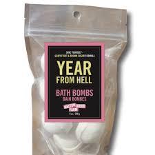 Year From Hell Bath Bombs - Grapefruit & Brown Sugar - The Wandering Merchant